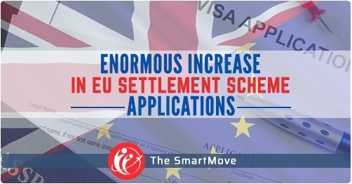 Enormous increase in EU settlement scheme applications