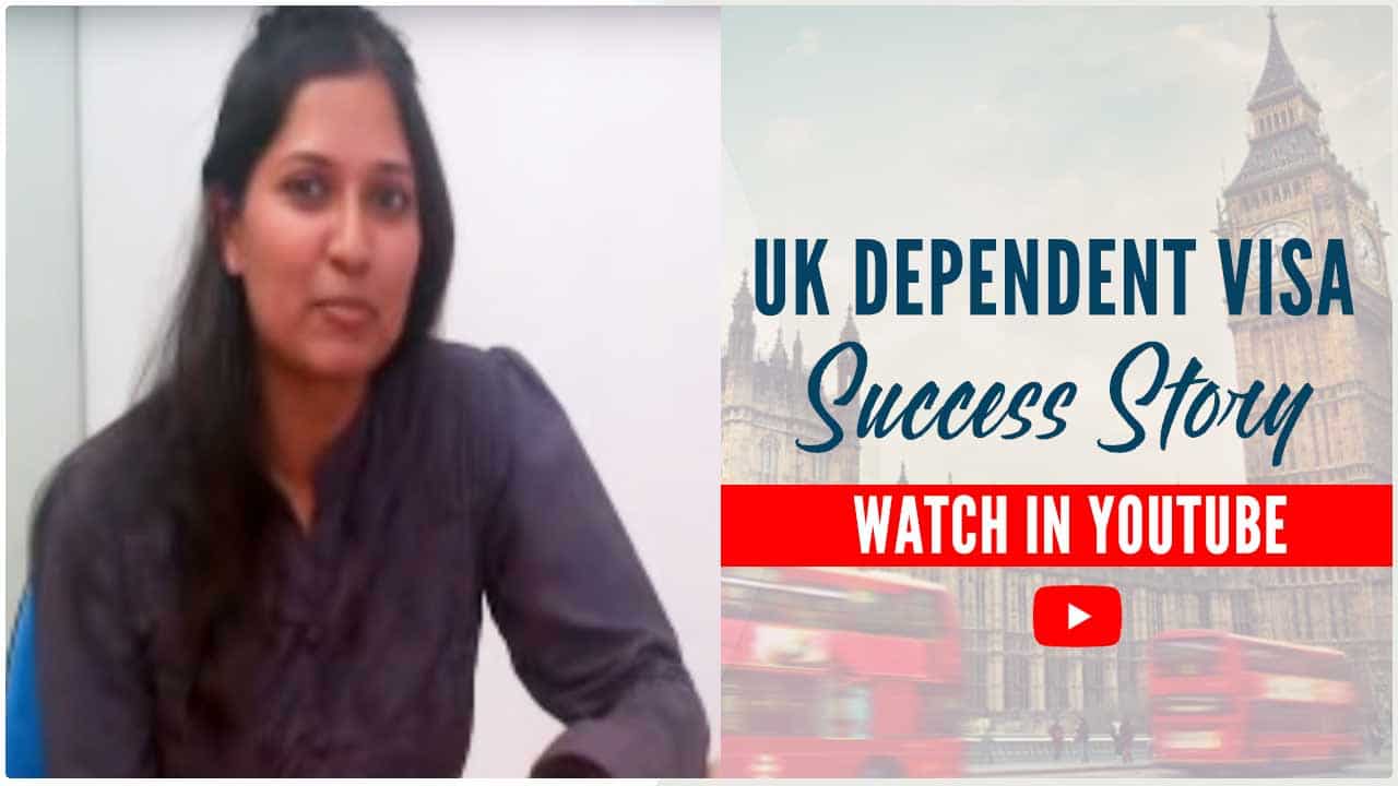 UK Dependent Visa Testimonail