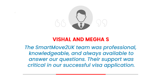 UK Spouse visa testimonial for successful visa application by Vishal & Megha S