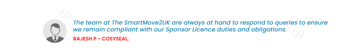Rajesh-P-website Testimonial from Rajesh P., Cosyseal for Sponsor Licence duties and obligations